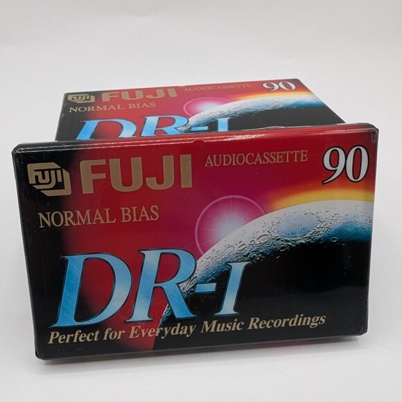 Lot of 5 FUJI DR-I 90-min Normal Bias Blank Audio Cassette Tapes - NEW - Picture 3 of 4
